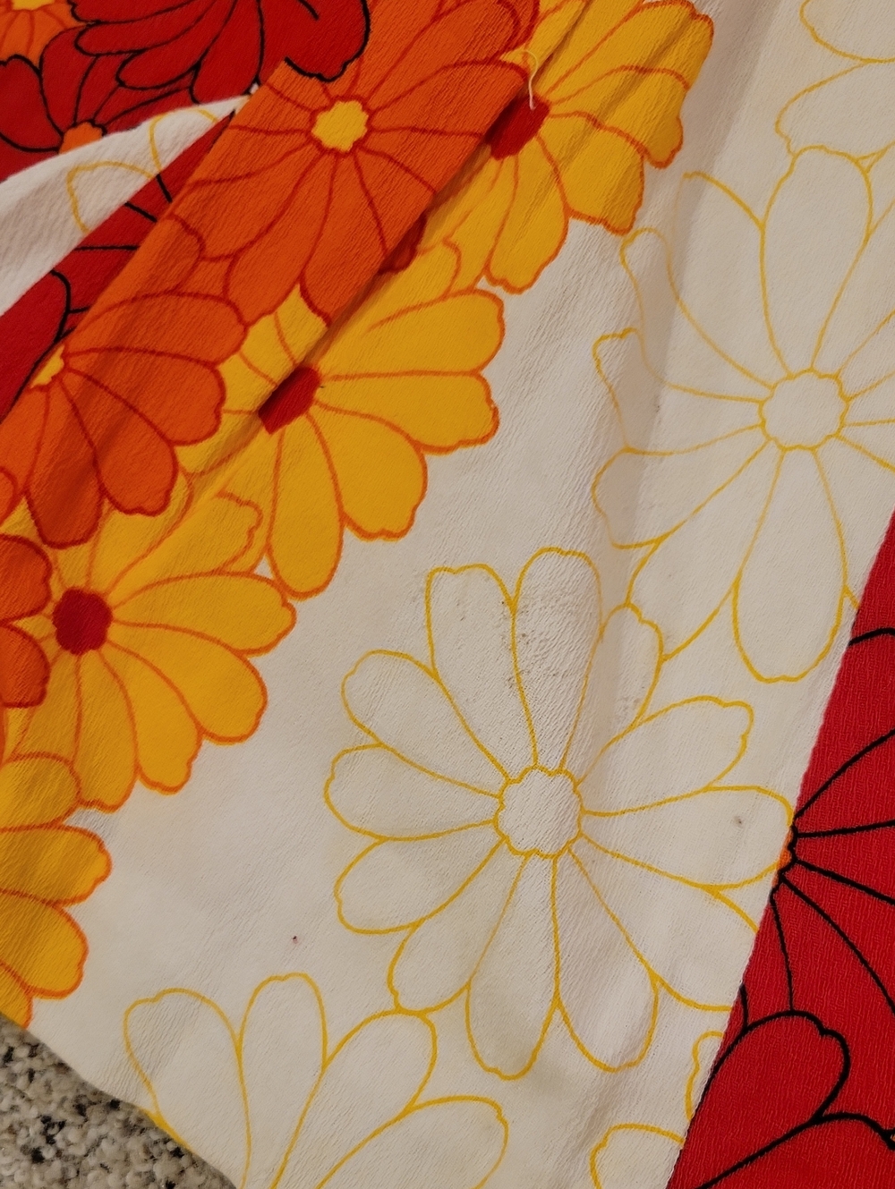 Vintage Ui-Maikai 1960 Mod Maxi Empire Hawaiian Dress Cotton Small - Picture 9 of 10